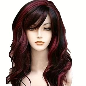 22inch deep synthetic fiber wig